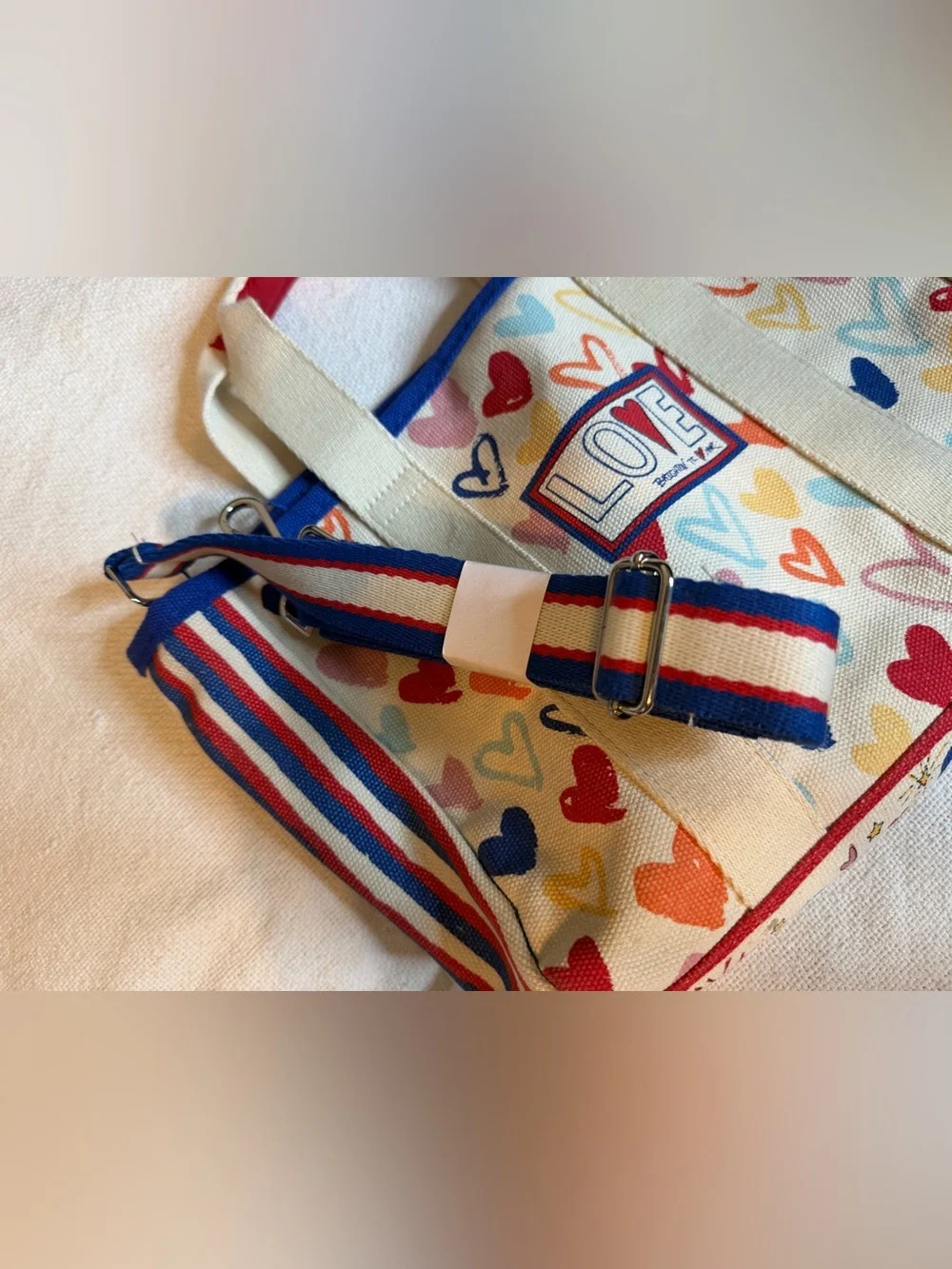 BRIGHTON  Heart Print Canvas Tote Bag‎ in Multi-Color